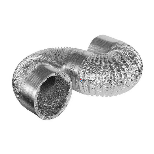 Core Flexible Ducting / Silver Aluminium Air Ducting 125mm*9M Length Star Sparky Direct