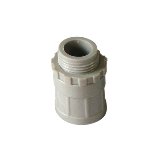 32mm Plain to Screwed Adaptor with Locking Ring Conduit Screw - Star Sparky Direct