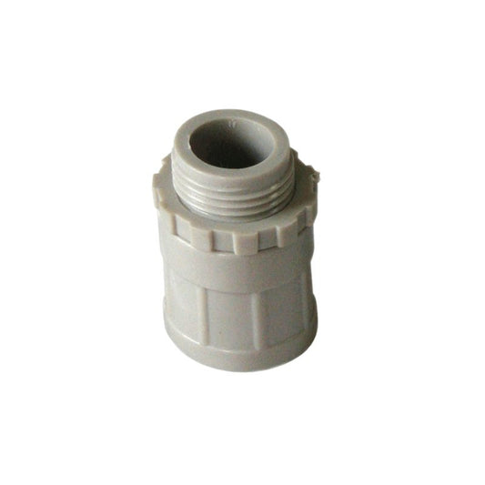 20mm Plain to Screwed Adaptor with Locking Ring Conduit Screw - Star Sparky Direct