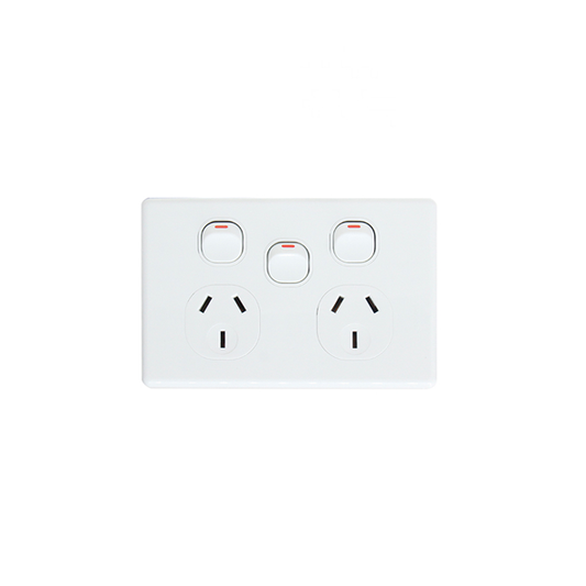 Double Power Point with Extra Switch 10A - KS316 - Star Sparky Direct