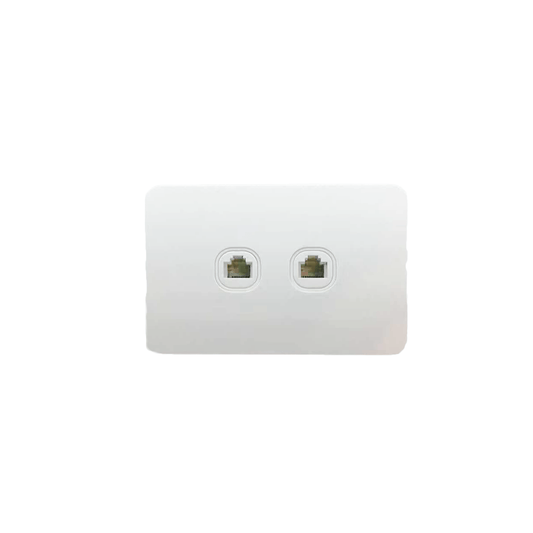 2 Gang 4 Core Telephone Outlet Socket - RS325 - Star Sparky Direct