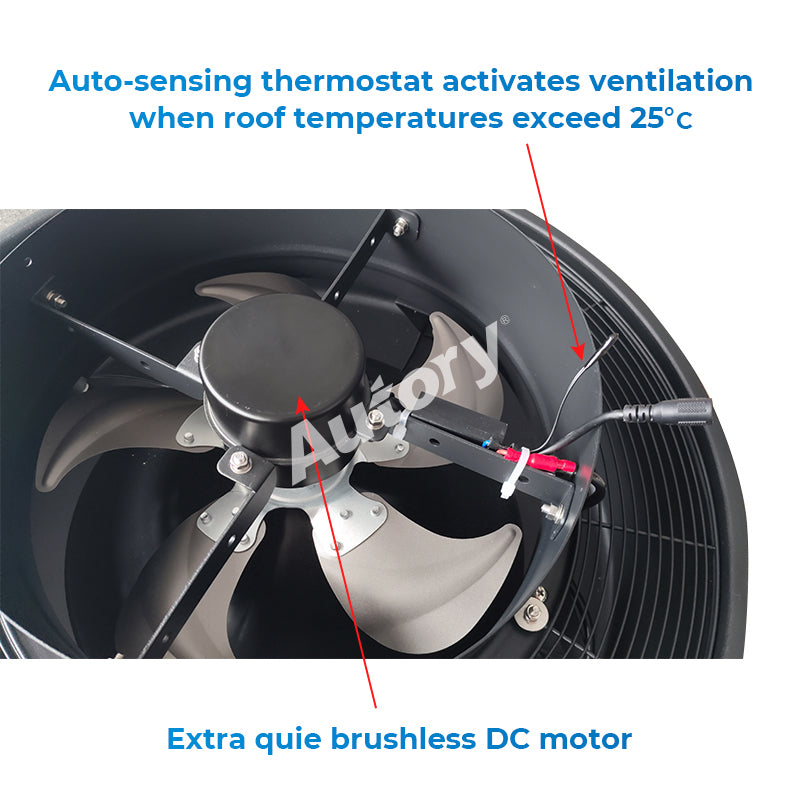 AUTORY | Solar Roof Ventilation Fan | Wireless Power with Remote Control
