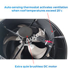 AUTORY | Solar Roof Ventilation Fan | Wireless Power with Remote Control