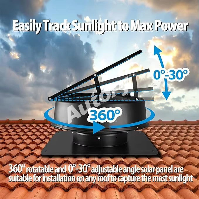 AUTORY | Solar Roof Ventilation Fan | Wireless Power with Remote Control