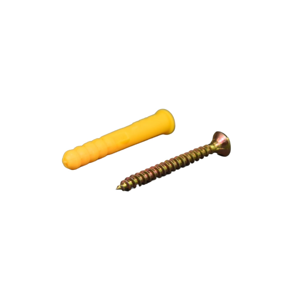 separate look of the yellow anchor and screw