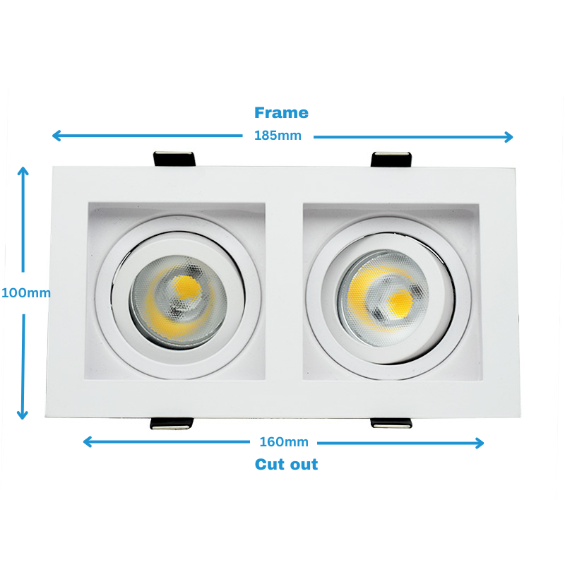 Multistar Downlight Adjustable Frame Square - 80mm x 80mm Cut-Out