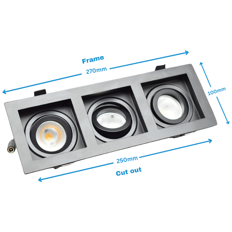 Multistar Downlight Adjustable Frame Square - 80mm x 80mm Cut-Out
