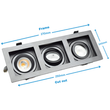 Load image into Gallery viewer, Multistar Downlight Adjustable Frame Square - 80mm x 80mm Cut-Out