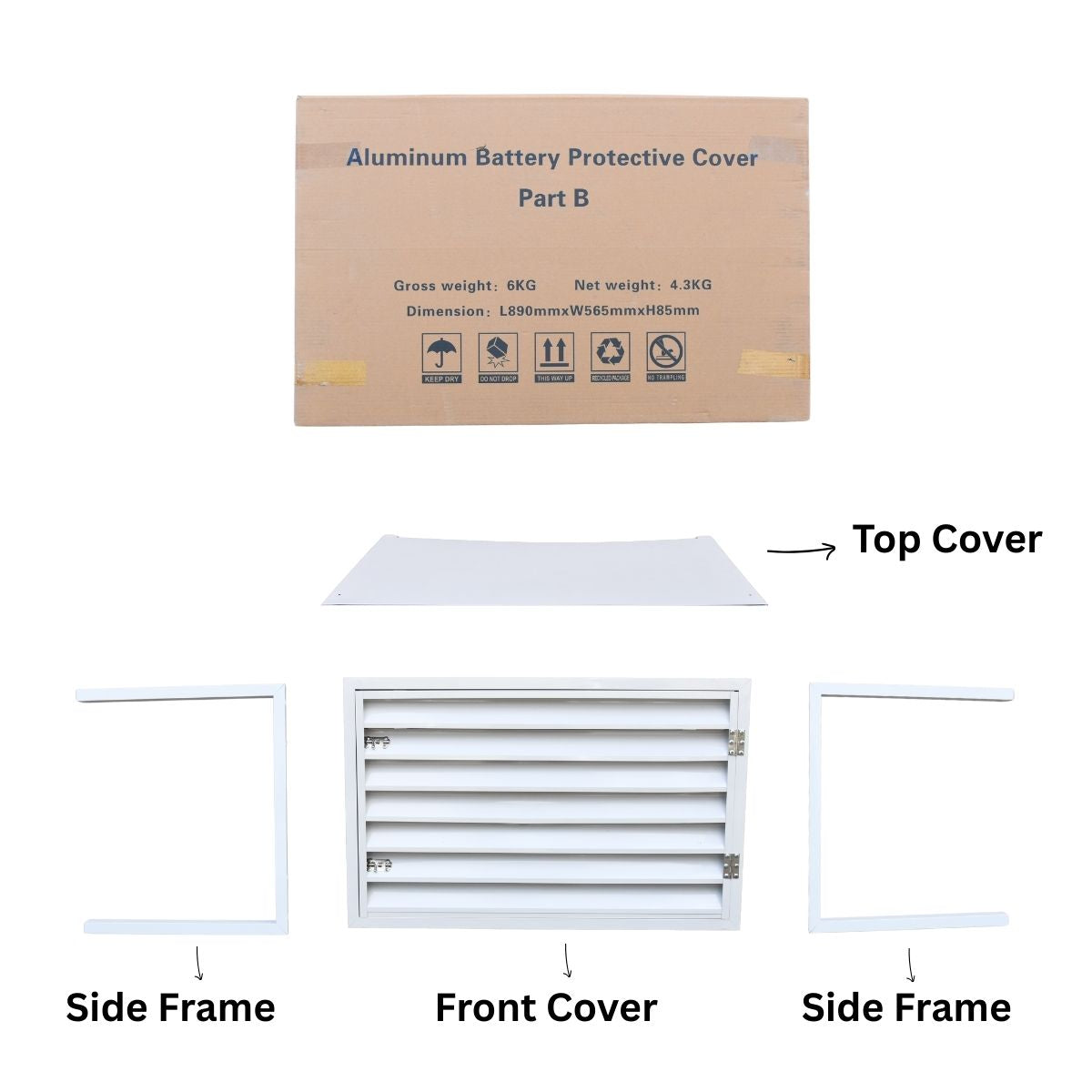 Solar Battery Cover - Aluminum Protective Enclosure