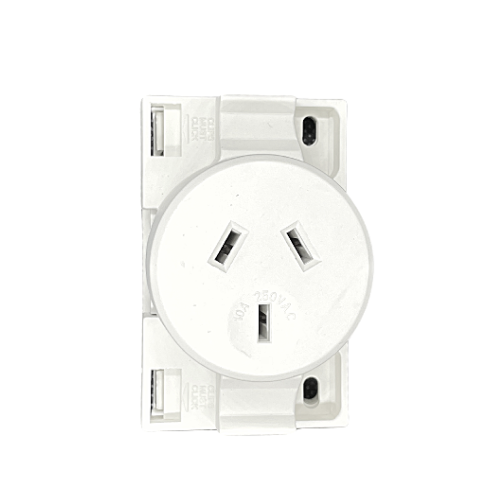 Surface Socket Quick Connect Plug Base 10A