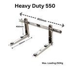 5 Boxes Air Conditioner 550mm Stainless Steel Wall Bracket with Free box of Drain Hose
