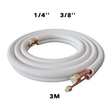3M/5M Air Conditioner Pair Coil Tube 1/4'' 3/8'' Insulated Copper Pipes R32/R410A