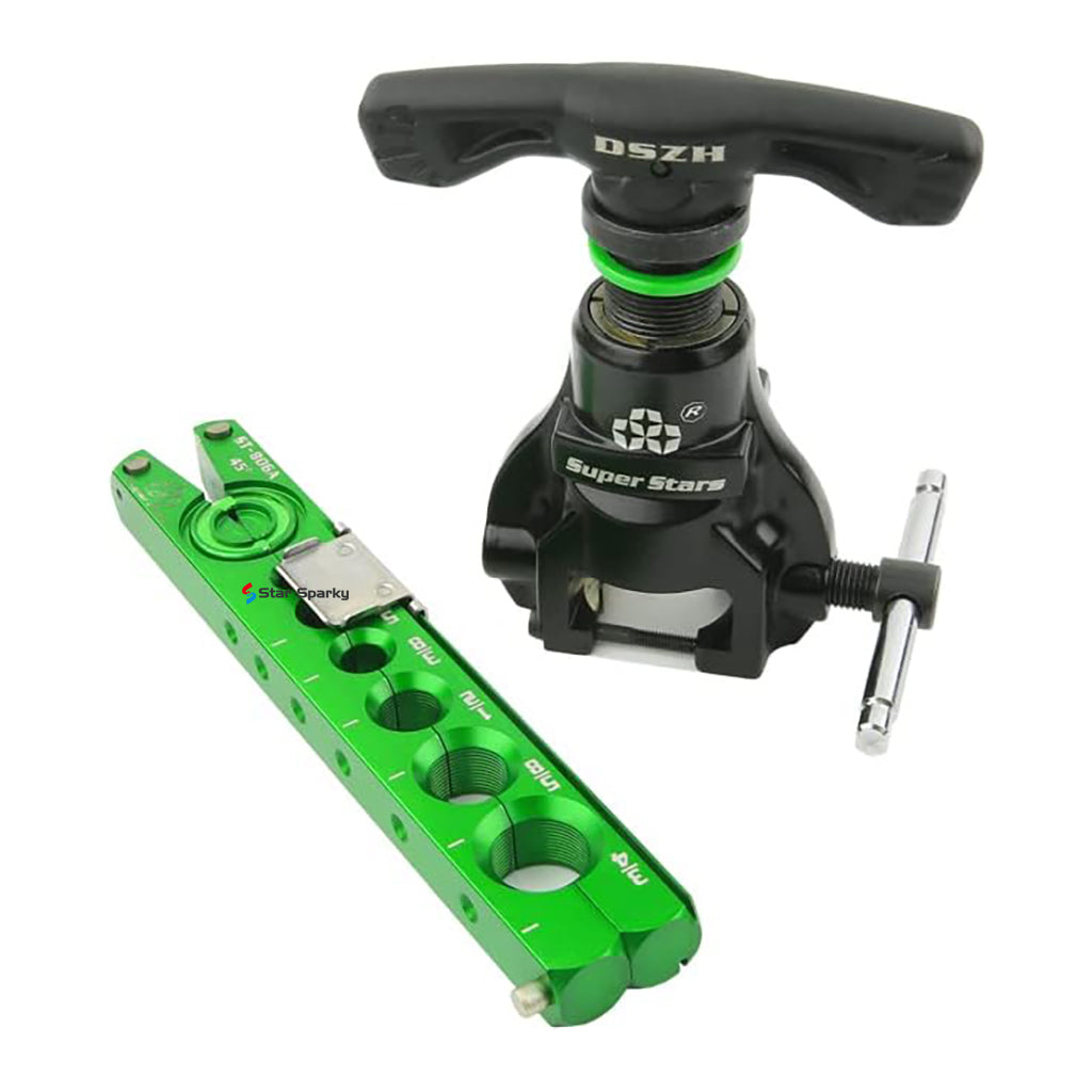 DSZH Flaring Tool Kit HVAC 1/4”to 3/4” Copper Pipe Flare Tool Star Sparky Direct