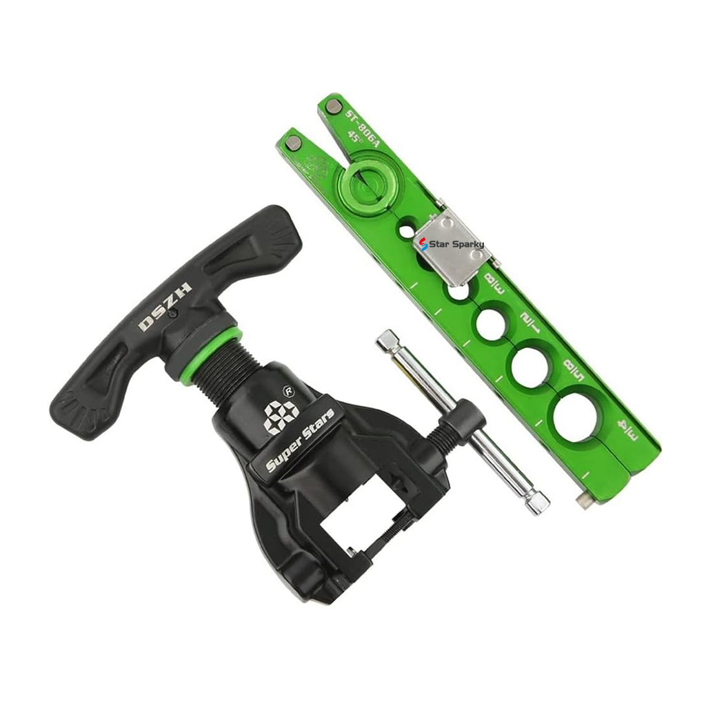 DSZH Flaring Tool Kit HVAC 1/4”to 3/4” Copper Pipe Flare Tool Star Sparky Direct