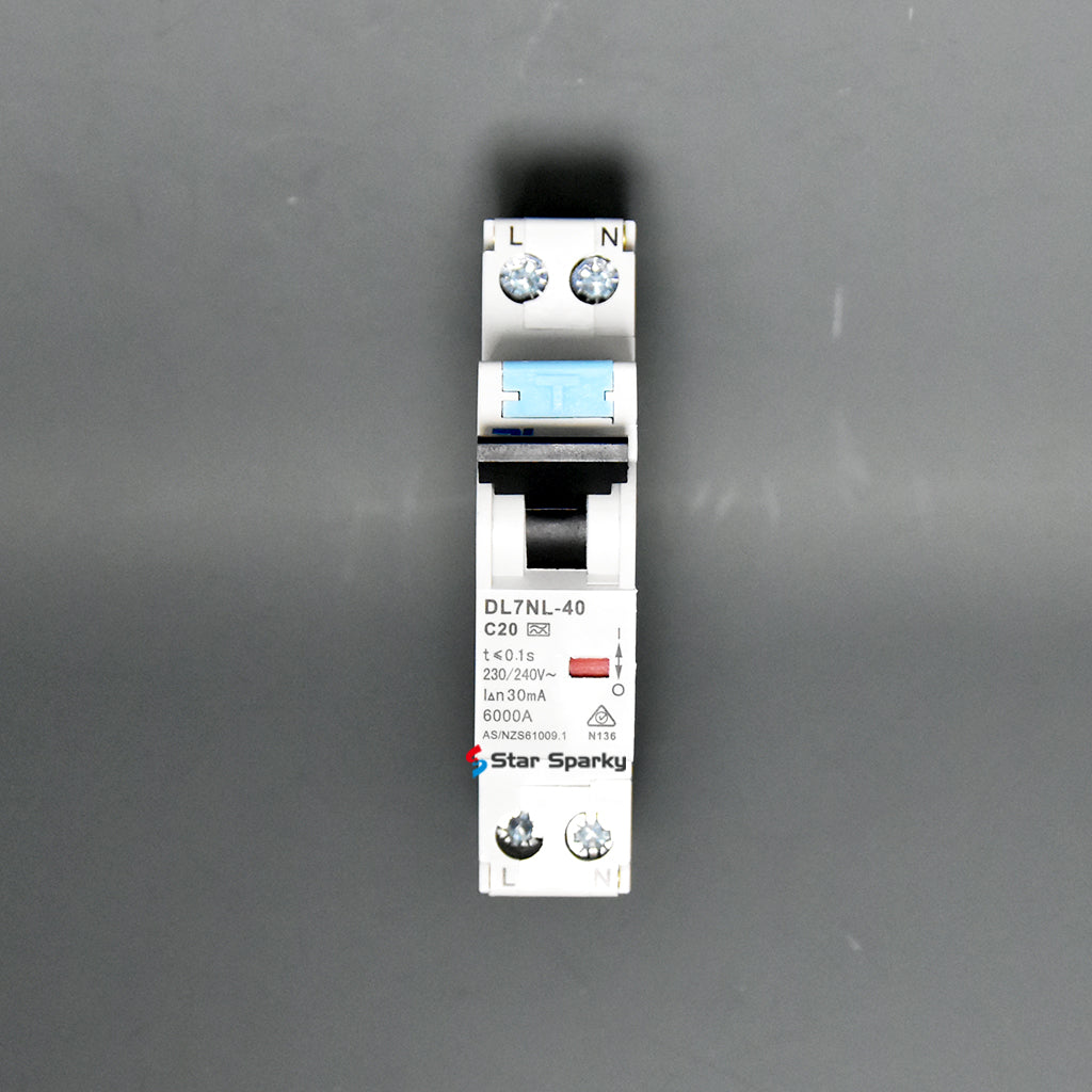 A Type Single pole RCBO 6KA Star Sparky Direct 20A