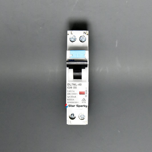 A Type Single pole RCBO 6KA Star Sparky Direct 20A