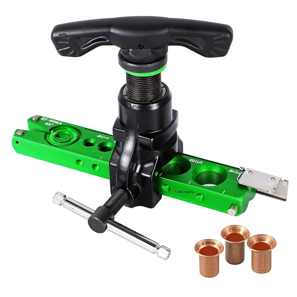 Copper Flaring Machine Flaring Tool Kit HVAC 1/4”to 3/4” Copper Pipe Flare Tool 45° Eccentric ...
