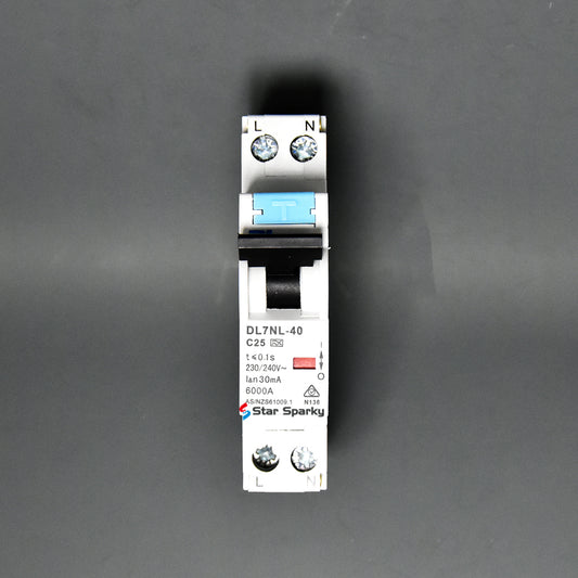 A Type Single pole RCBO 6KA Star Sparky Direct 25A