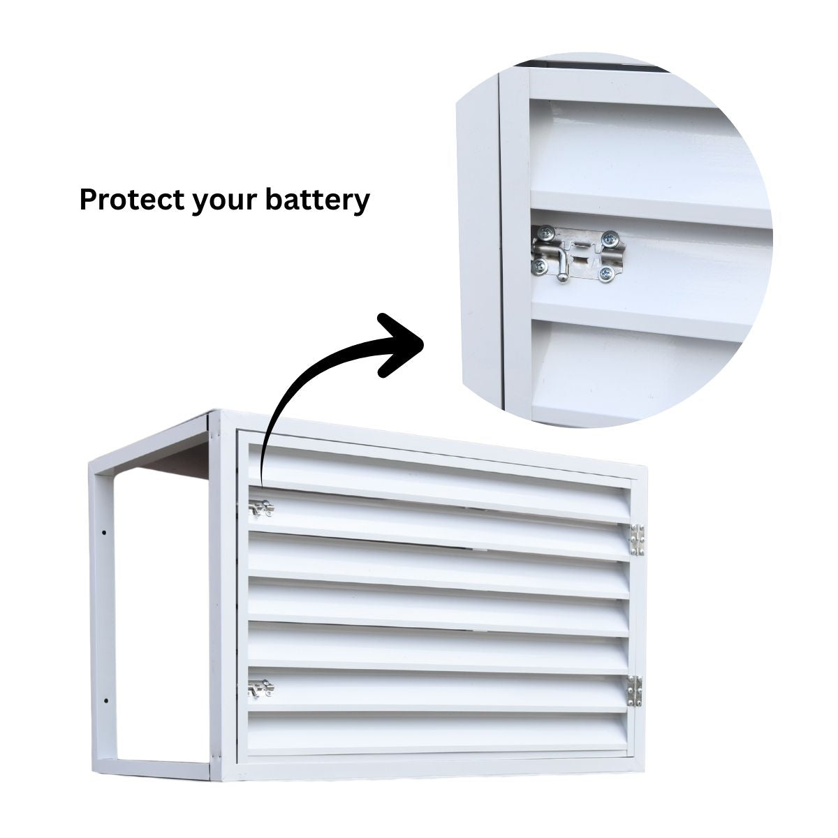 Solar Battery Cover - Aluminum Protective Enclosure