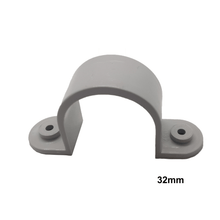Load image into Gallery viewer, 32mm PVC Saddle Grey Conduit Fittings