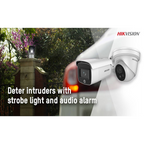 Hikvision IU/ ISU-SL Series Turret Network Camera 6MP/ 8MP + MIC/ Siren + Strobe