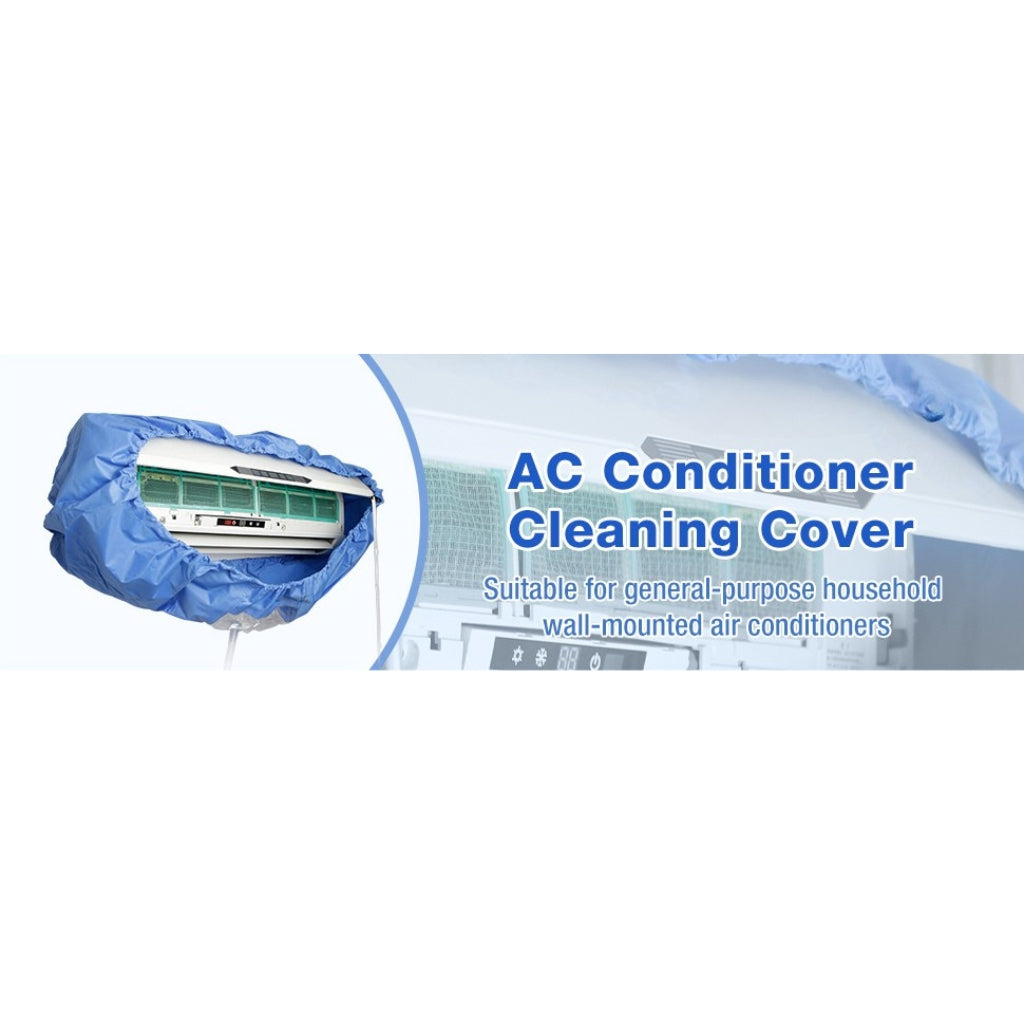 Advertisement display of air conditioner cleaning bag cover