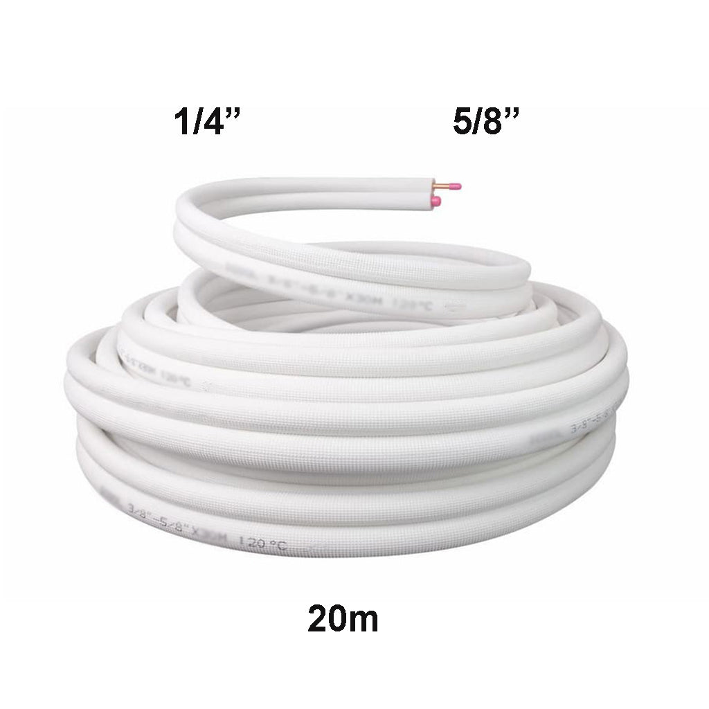 1/4"X0.81+5/8“X1.02 Air Condition Pair coil with White insulation_20M