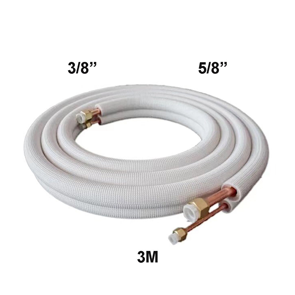 3/8'' 5/8'' Air Conditioner Pair Coil Tube Insulated Copper Pipes R32/R410A 3M/5M