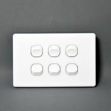 Load image into Gallery viewer, 6 Gang Light Switch Vertical 10A 250V - KS312 - Star Sparky Direct