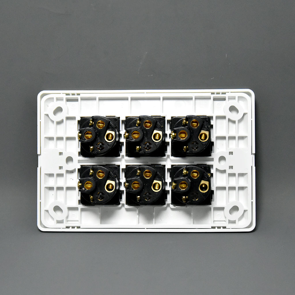 6 Gang Light Switch Vertical 10A 250V - KS312 - Star Sparky Direct