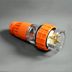 5 Round Pin 50AMP Weatherproof Straight Plug Star Sparky