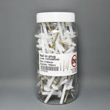 100 Pcs x Nail in plug round head Anchor Knock-in