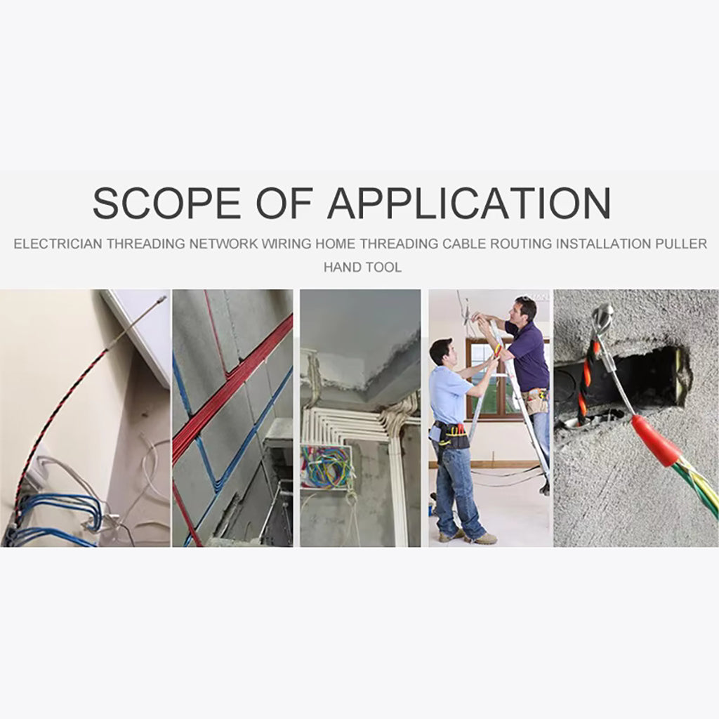 Electrician Cable Puller Tool | Purple Coated Steel | 5M