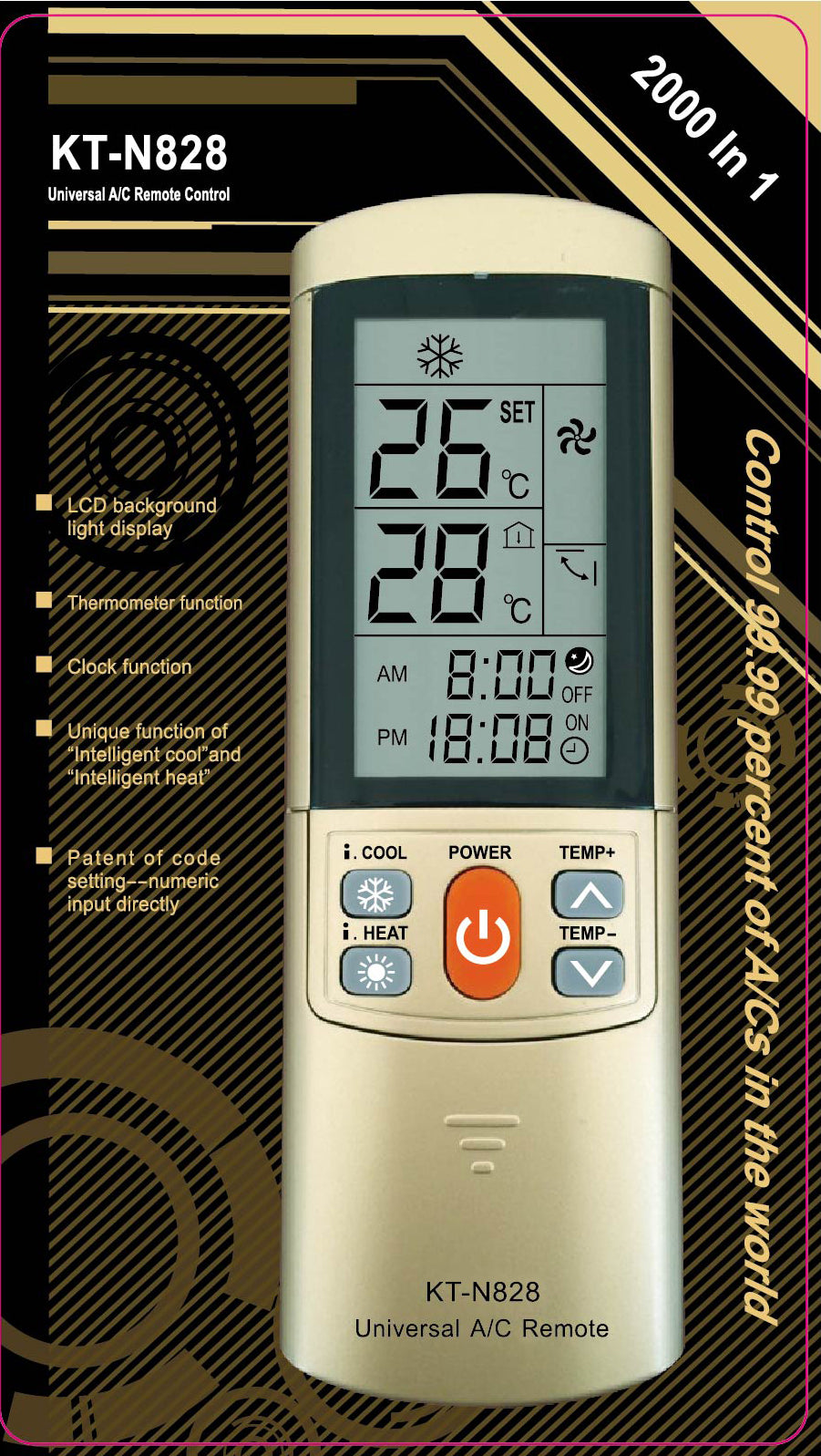 A/C Universal Remote Controller 2000 in 1 Star Sparky Direct