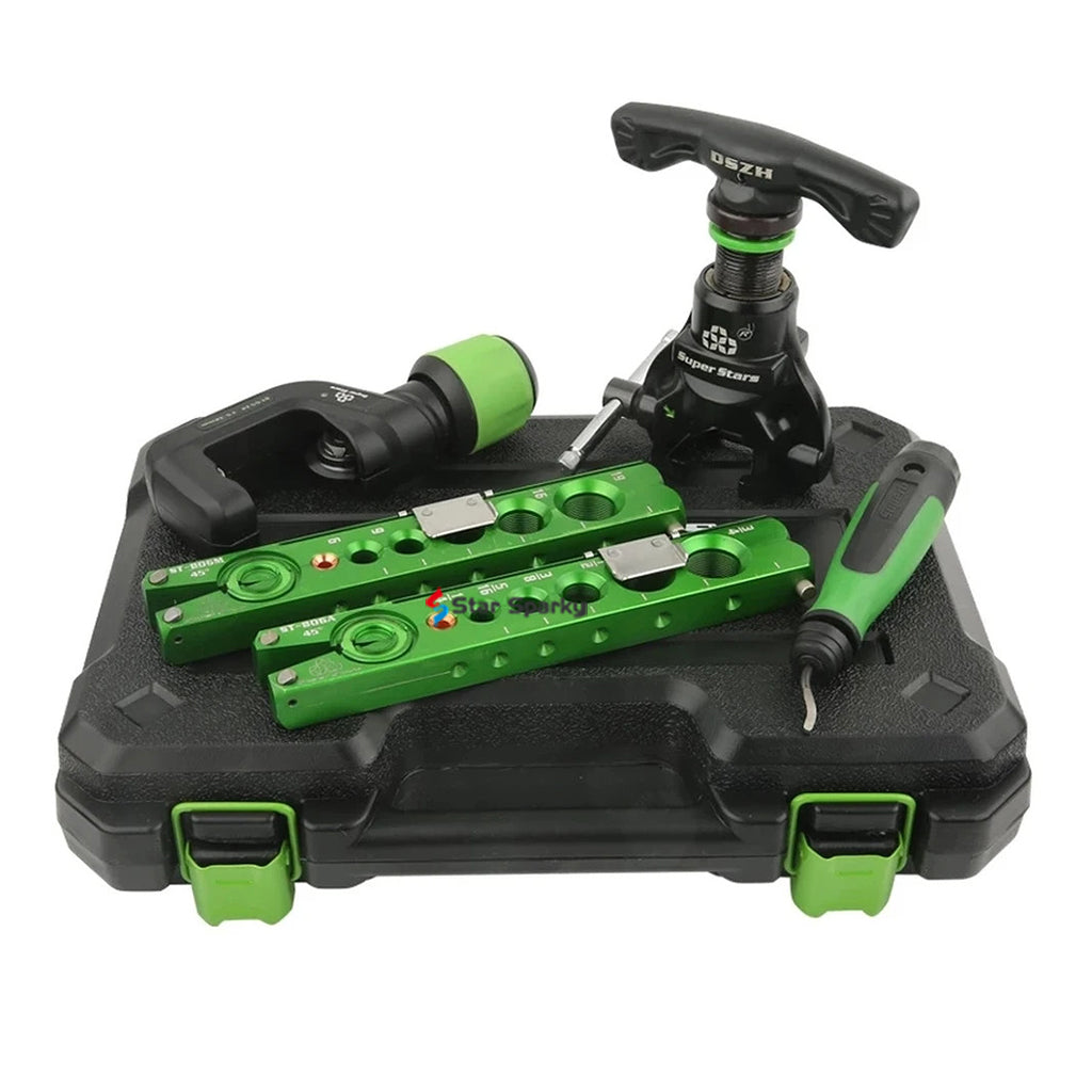 DSZH Flaring Tool Kit HVAC 1/4”to 3/4” Copper Pipe Flare Tool Star Sparky Direct