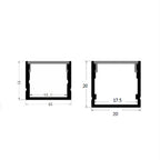 2m Project LED Strip & Extrusion Kit Aluminium Channel-PICK UP ONLY