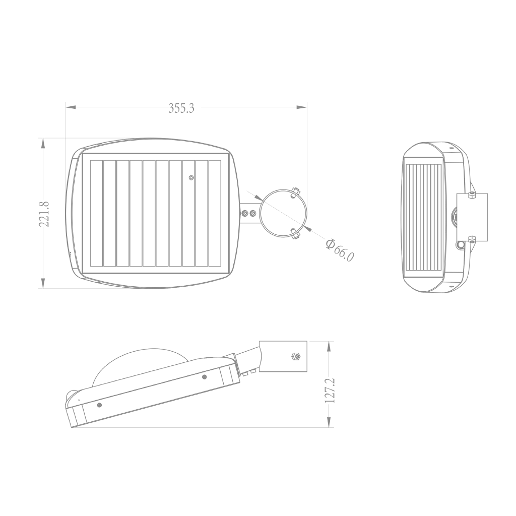 Solar Smart Motion Sensor LED  Pole Design Outdoor Street Light