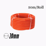 20mm PVC Corrugated Conduit Duct Heavy Duct Orange UV - 50mtr/Roll