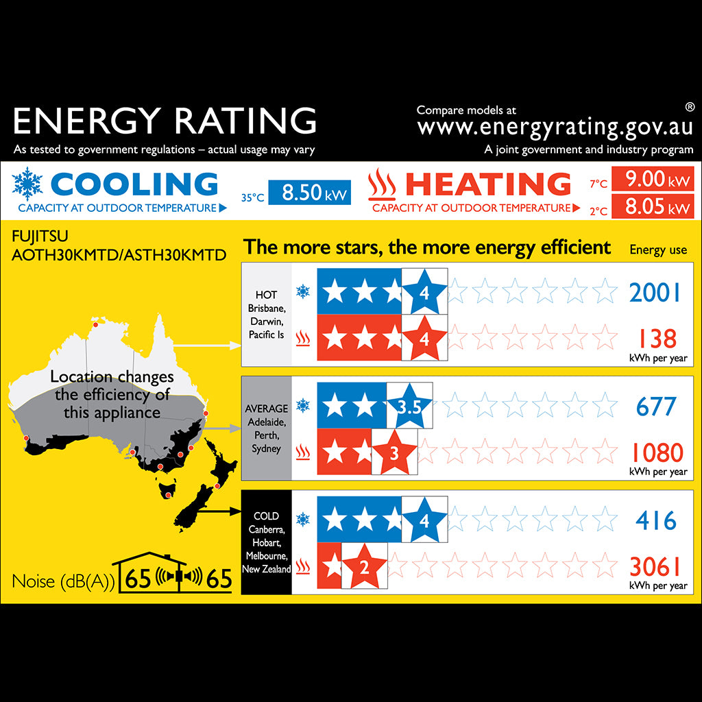 8.5kW | Fujitsu | Lifestyle Next Range Series | Split System