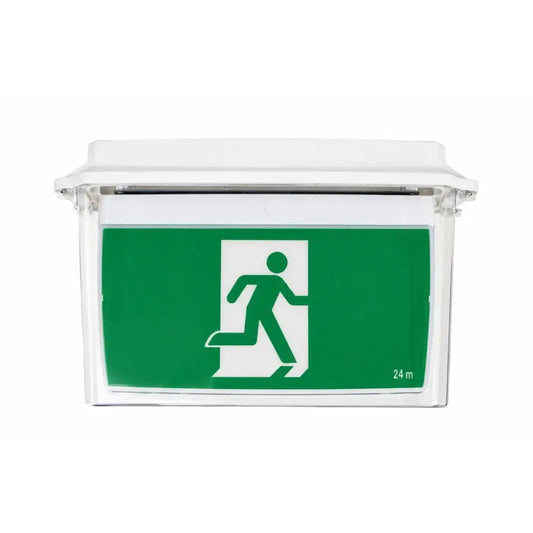 All-in-One Easy Connect Surface Mount LED Weatherproof Exit With Weatherproof Enclosure