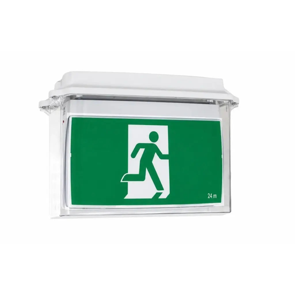 All-in-One Easy Connect Surface Mount LED Weatherproof Exit With Weatherproof Enclosure