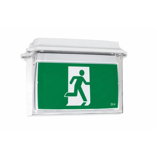 All-in-One Easy Connect Surface Mount LED Weatherproof Exit With Weatherproof Enclosure