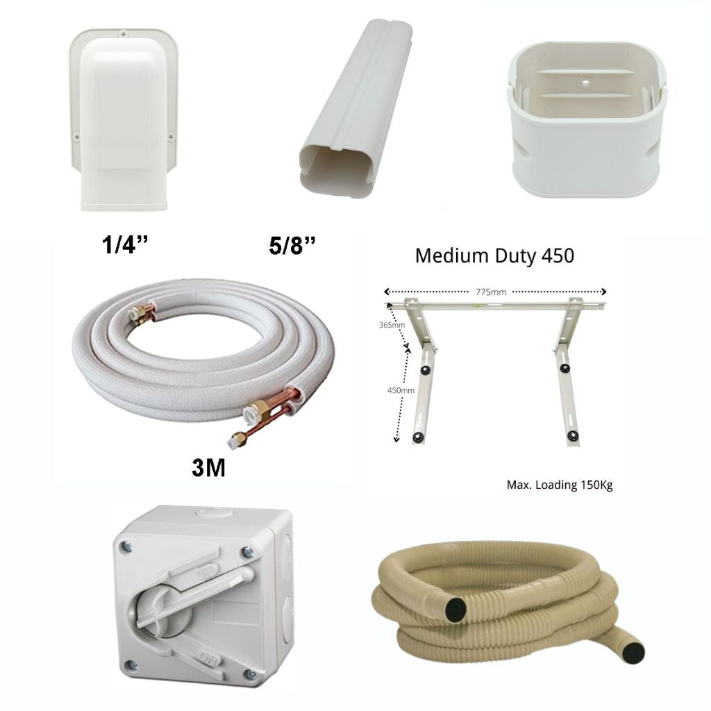 Air Conditioning Ground Floor Installation Kit Bundle-1/4''5/8''