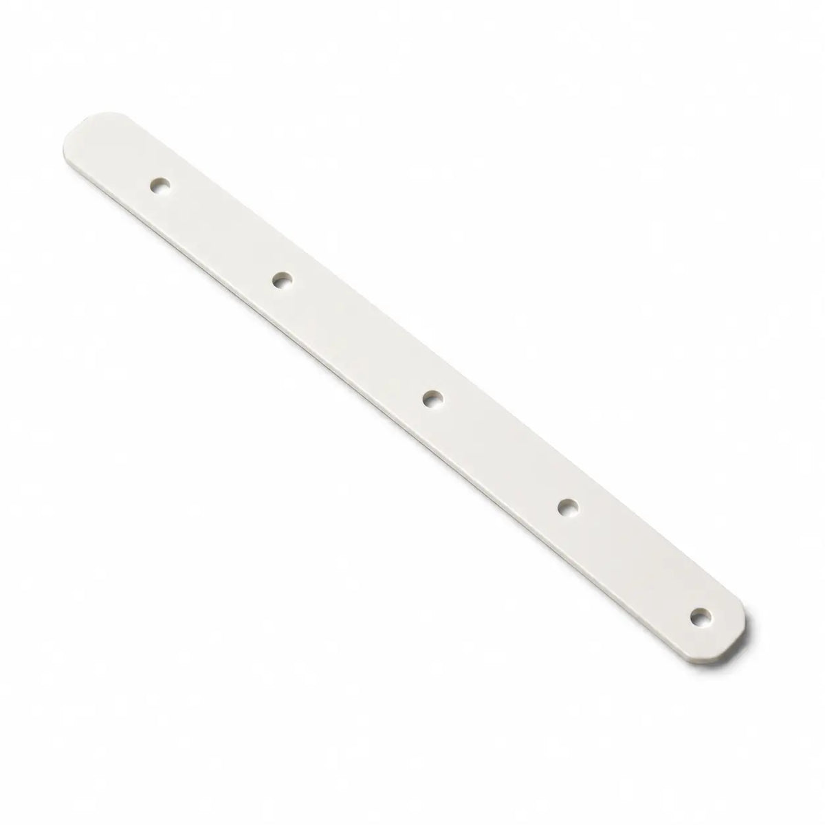 White Metal Strip with 5 pre-drilled mounting holes
