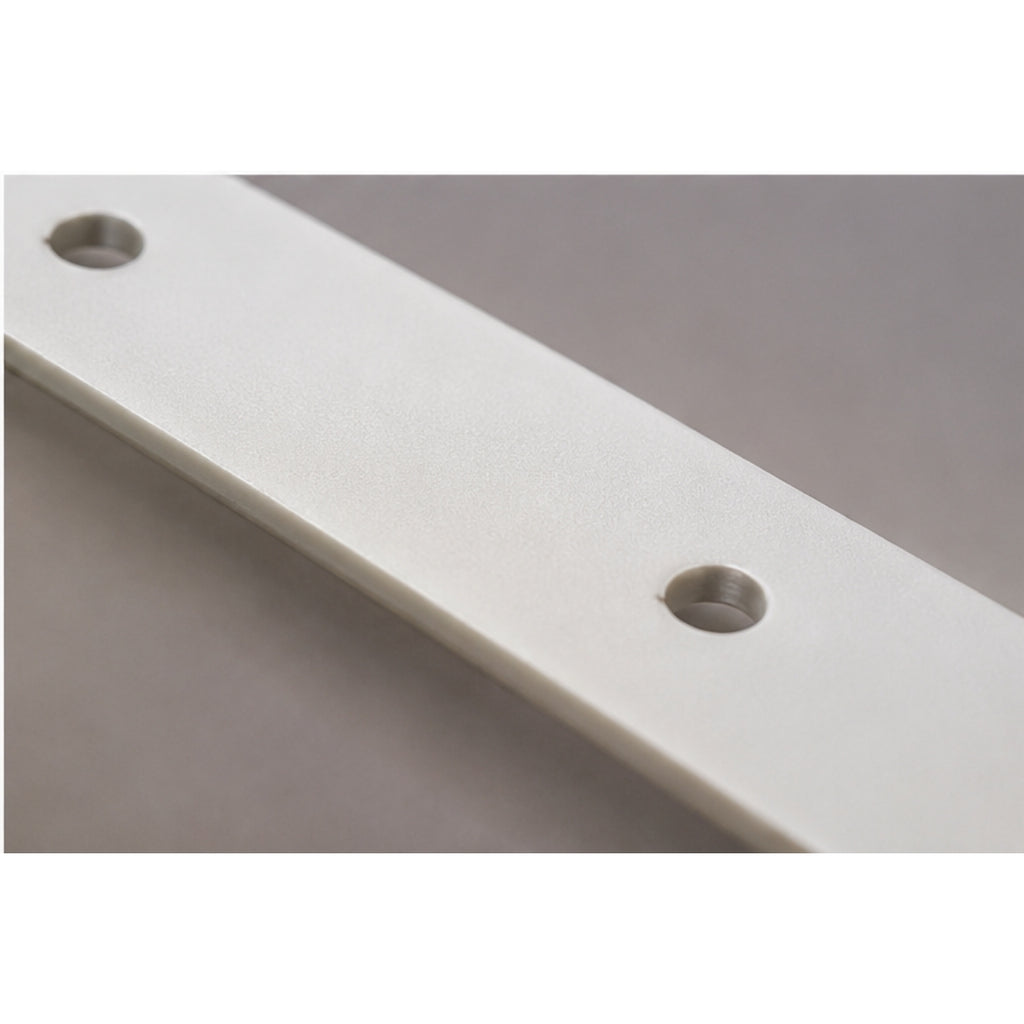 White Metal Strip with 5 pre-drilled mounting holes detail look