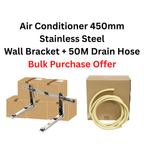 5 Boxes Air Conditioner 450mm Stainless Steel Wall Bracket with Free box of Drain Hose