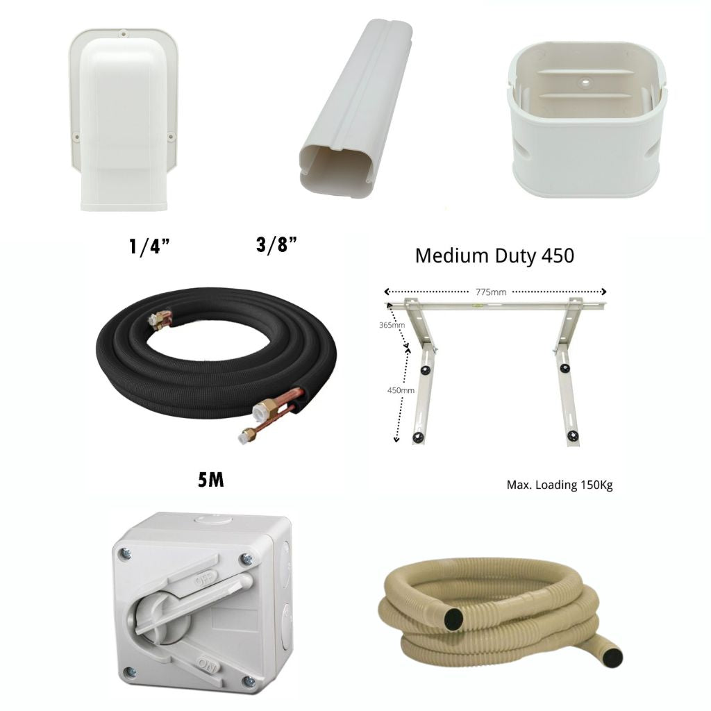 Air Conditioning First Floor Installation Kit Bundle - 1/4'' 1/2''