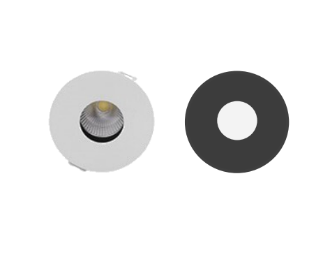 D80 x H42 Adjustable small round frame 70mm Cut-Out