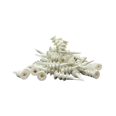 100 x Nylon Anchors Screws Wall Mates for Plaster Board 13x45mm - Star Sparky Direct