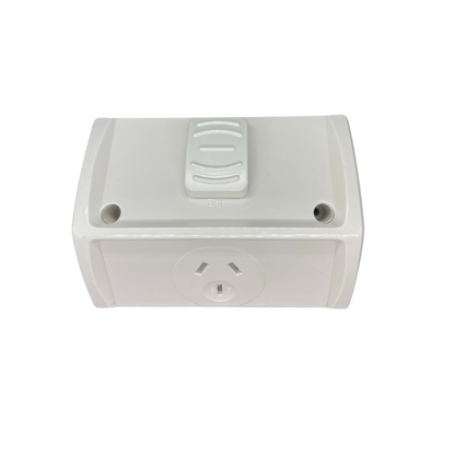 IP53 Single Outdoor Weatherproof Switched PowerPoint GPO Outlet 10A,250V - Star Sparky Direct